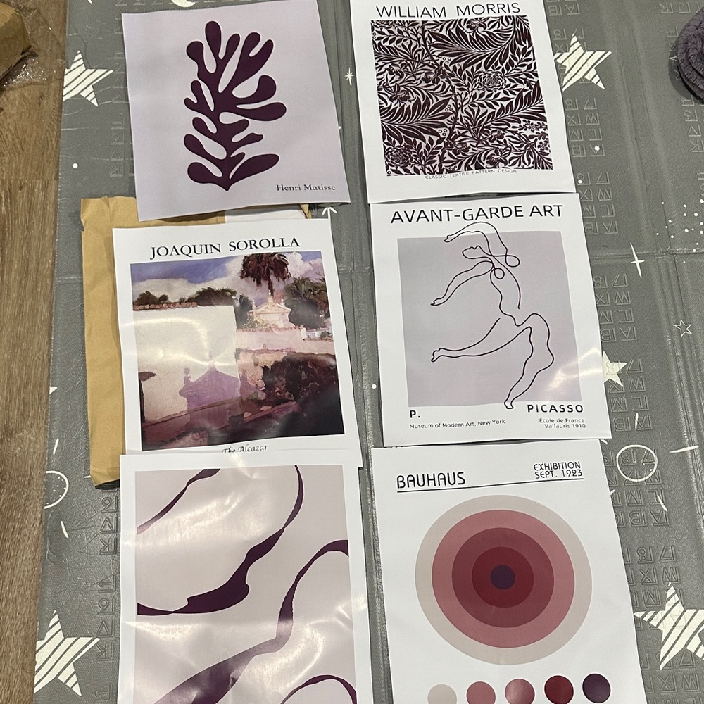 Art Posters to put in frames  - Deep Purple Design